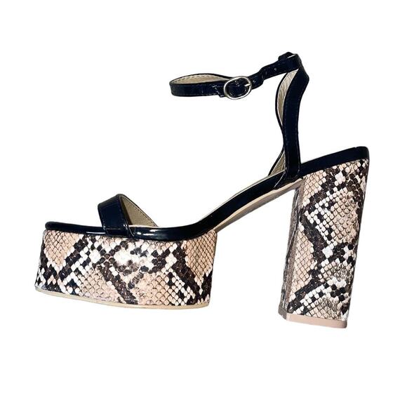 Nasty Gal Can't Snake My Eye Off You Faux Leather Platform Heels stripper SZ 6 - Picture 2 of 8